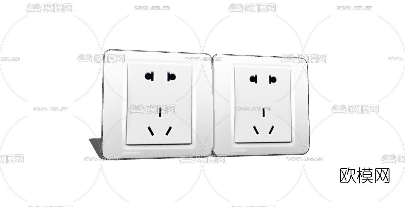 现代开关插座面板免费su模型下载