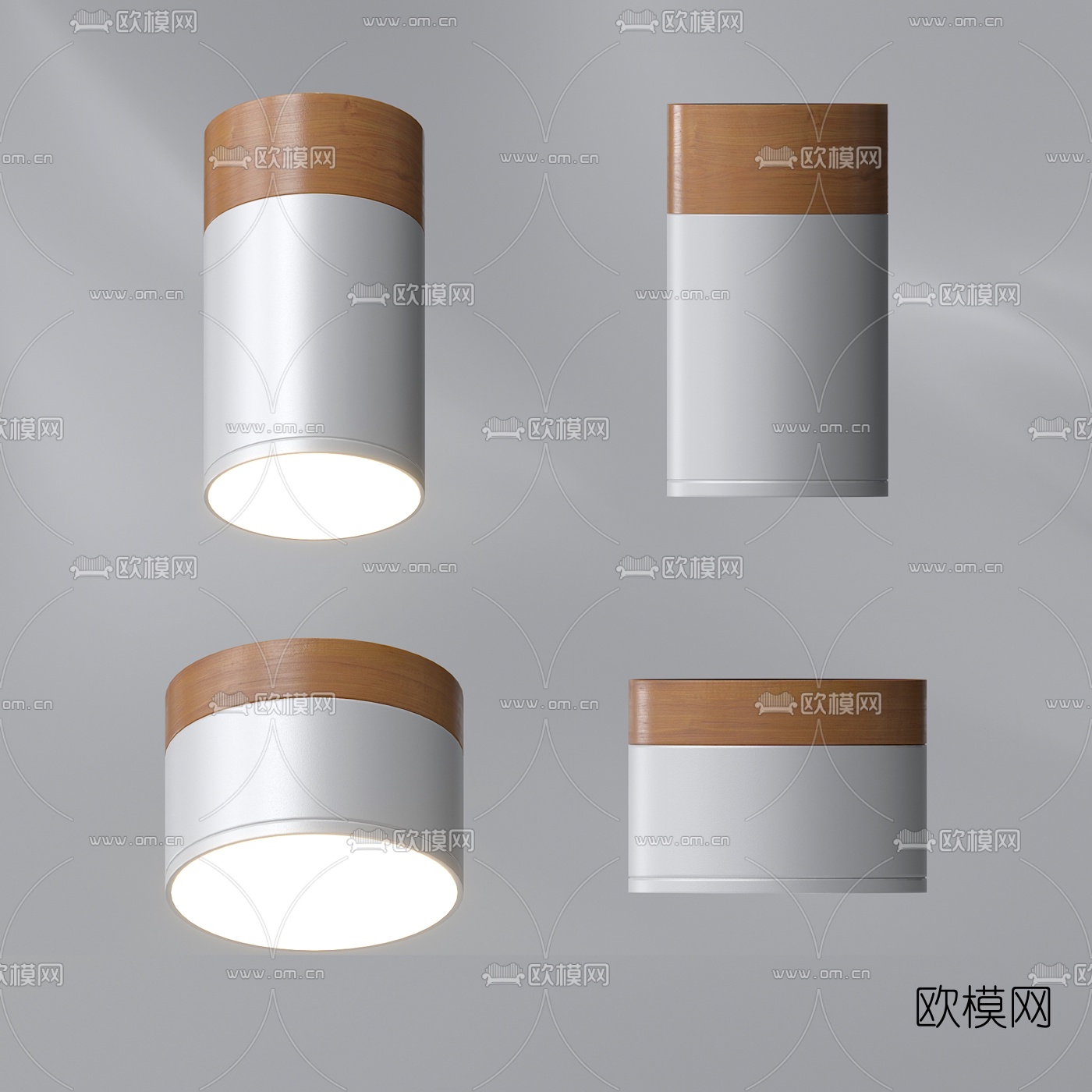 现代简约射灯筒灯3d模型下载