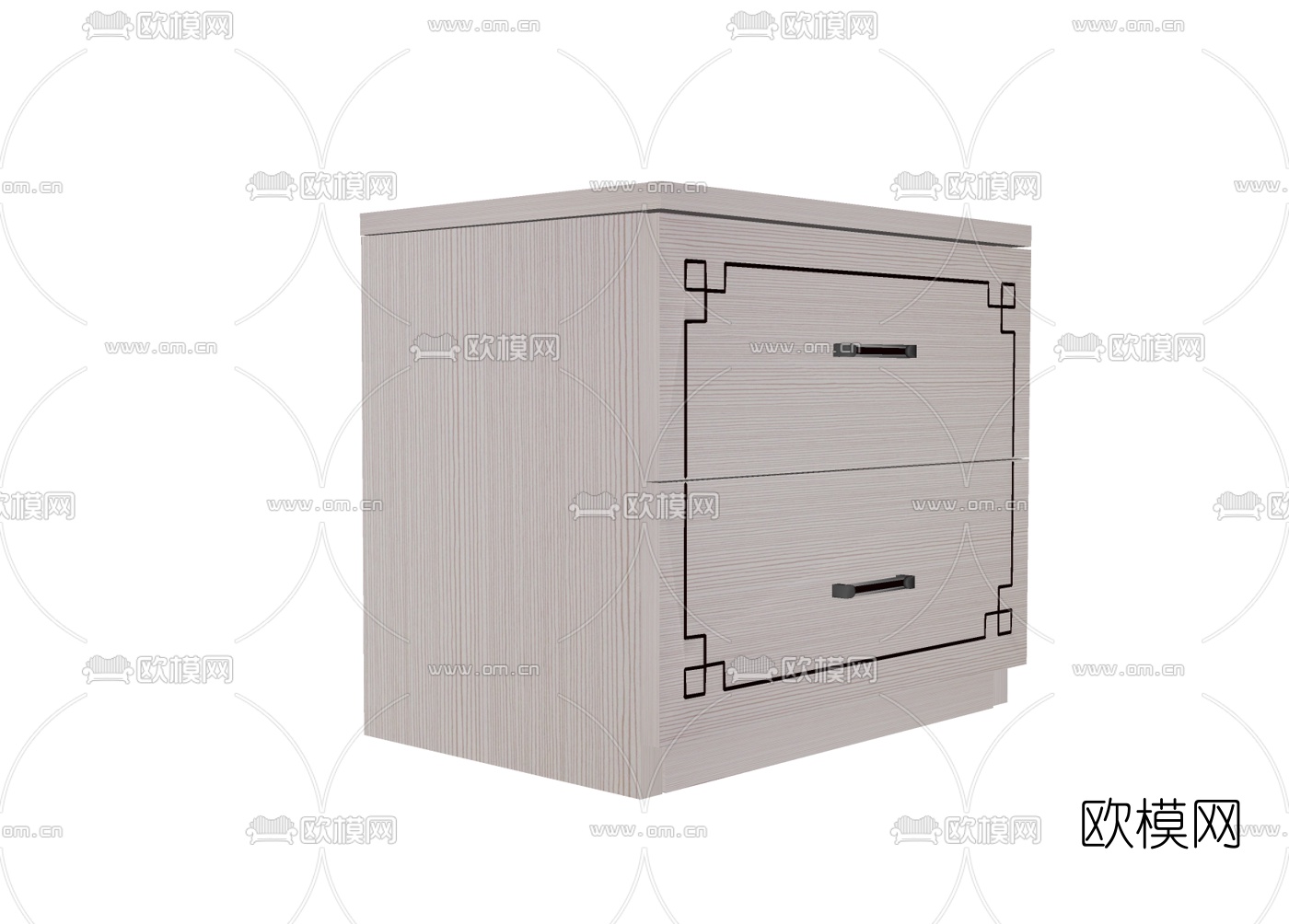 中式床头柜免费su模型下载