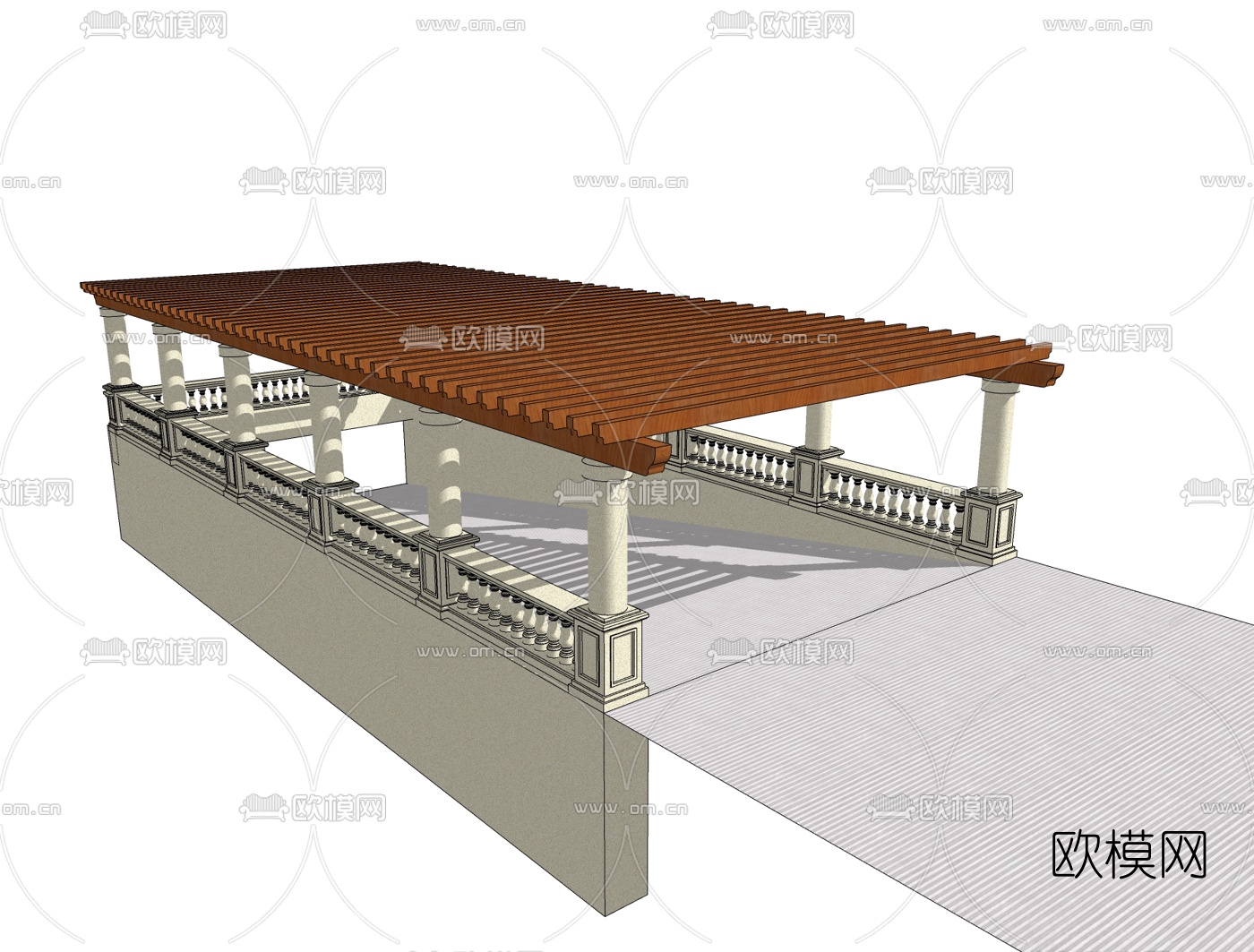 欧式地下车库入口免费su模型下载