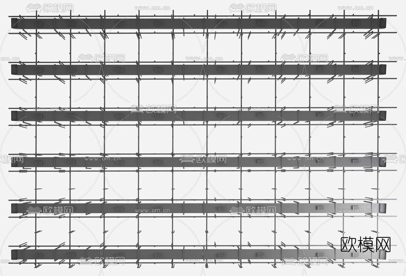 工业风金属管道通风口3d模型下载（渲染图4）