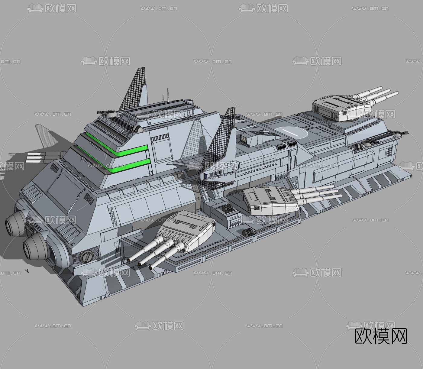 现代星际战舰免费su模型下载
