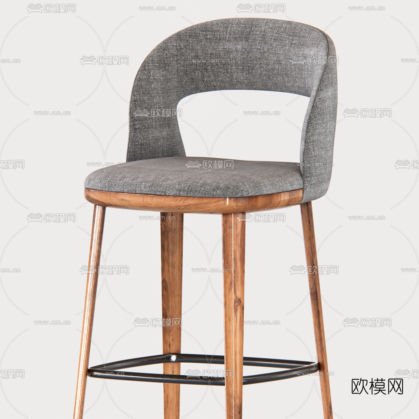 北欧吧台椅3d模型