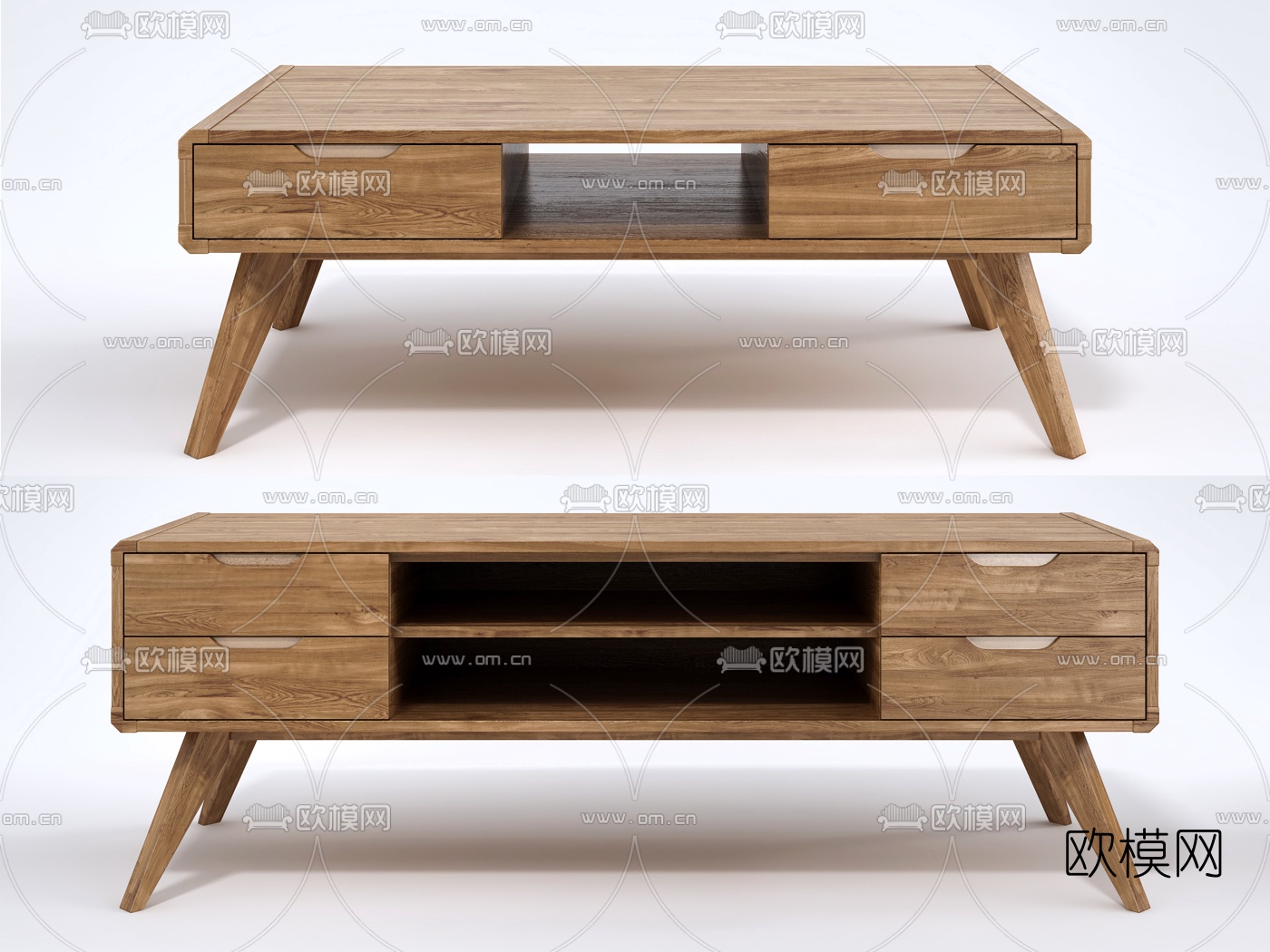 北欧电视柜3d模型
