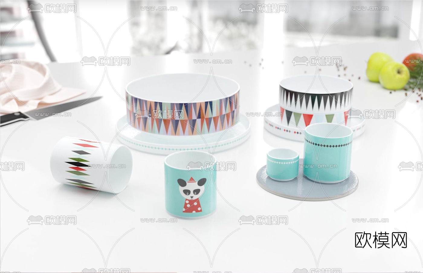 现代水杯3d模型下载