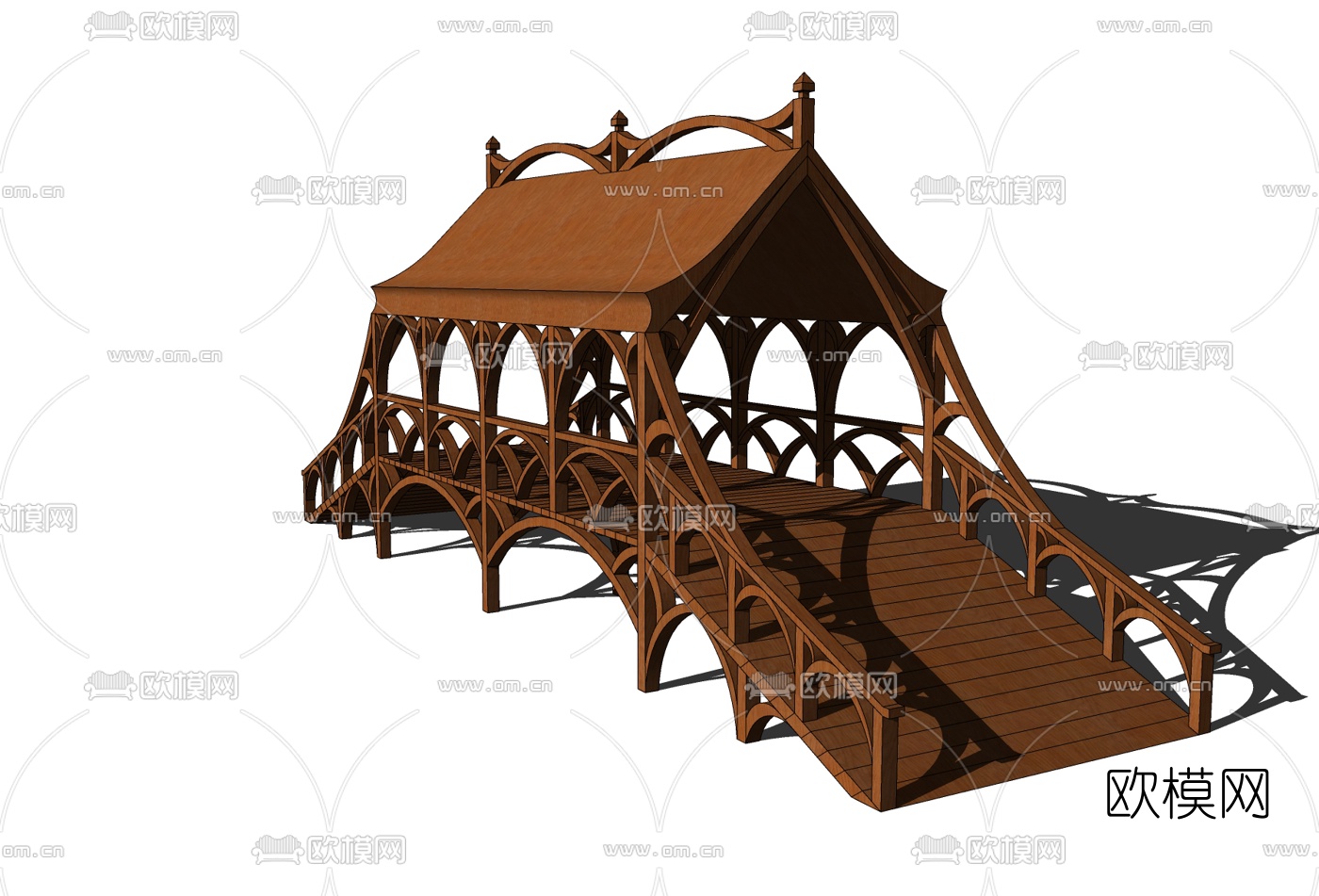 东南亚木桥免费su模型下载