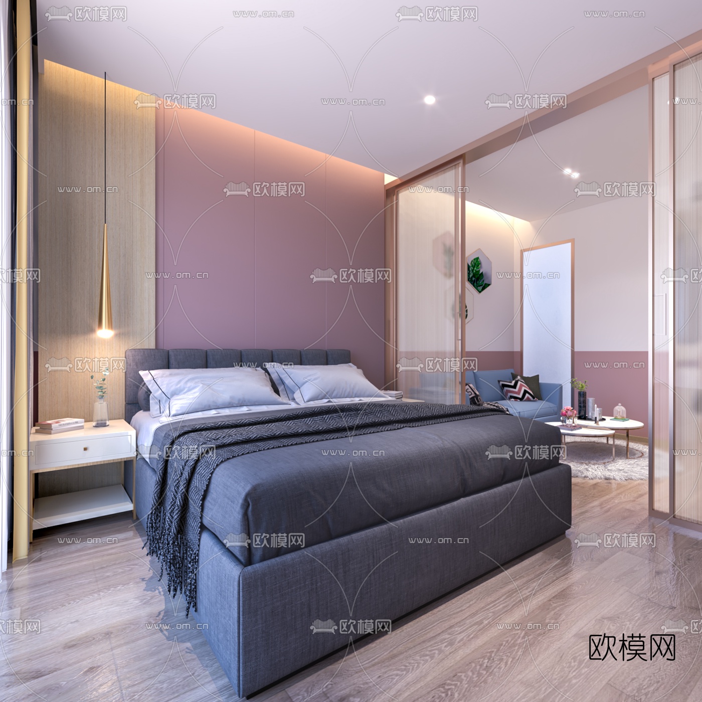 现代卧室3d模型