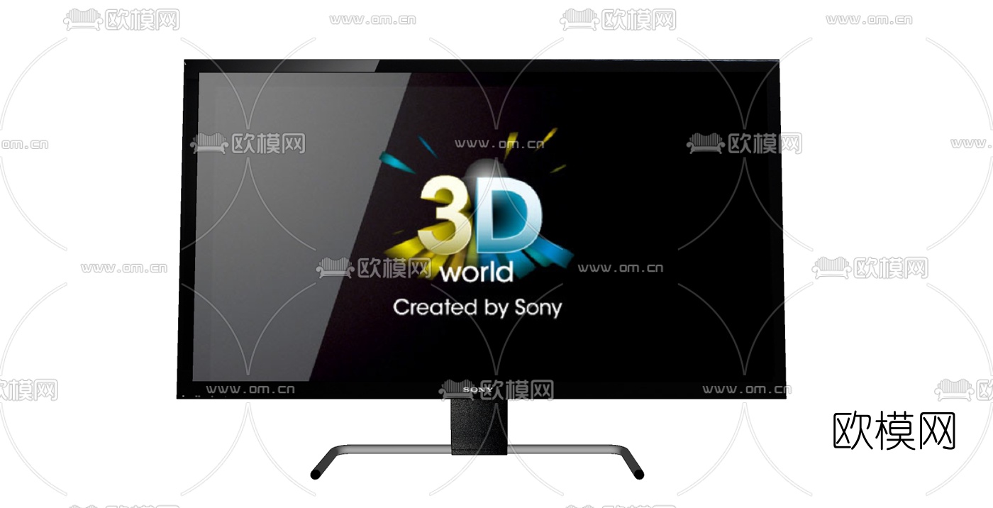 现代电视机免费su模型下载