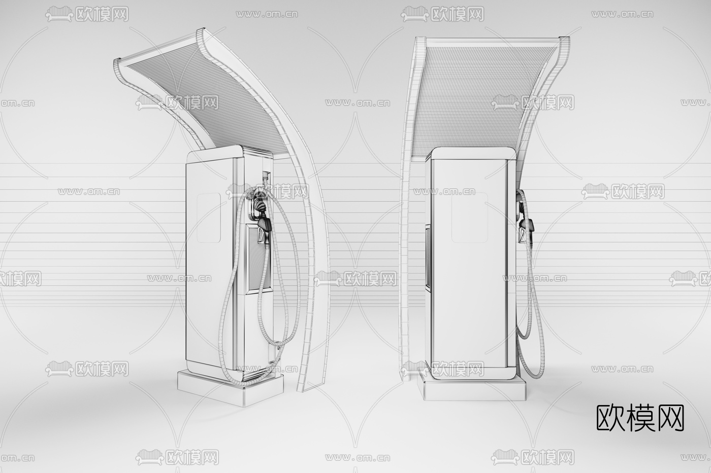 现代汽车充电桩3d模型下载（渲染图2）