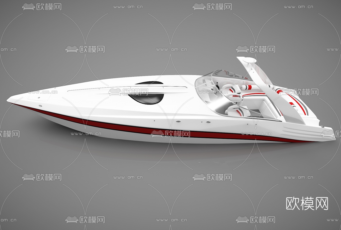 现代小船3d模型