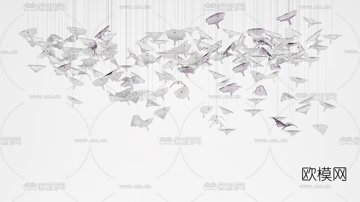 现代艺术创意装饰灯3d模型下载（渲染图3）