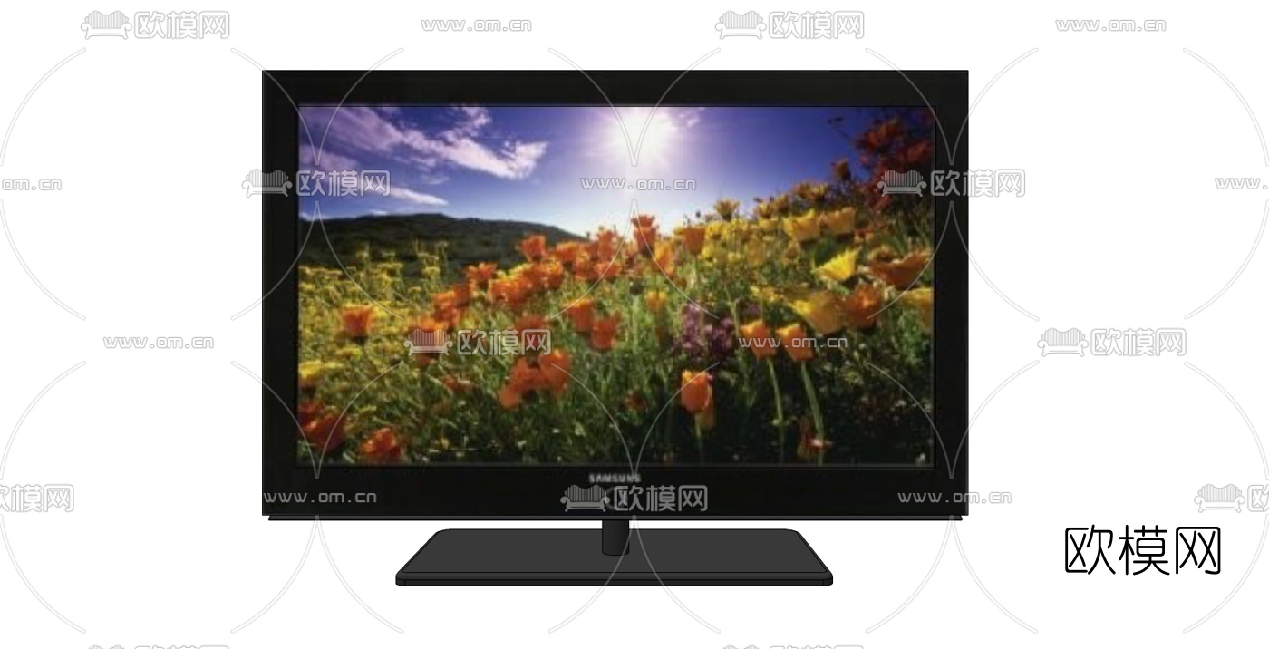 现代电视机免费su模型下载