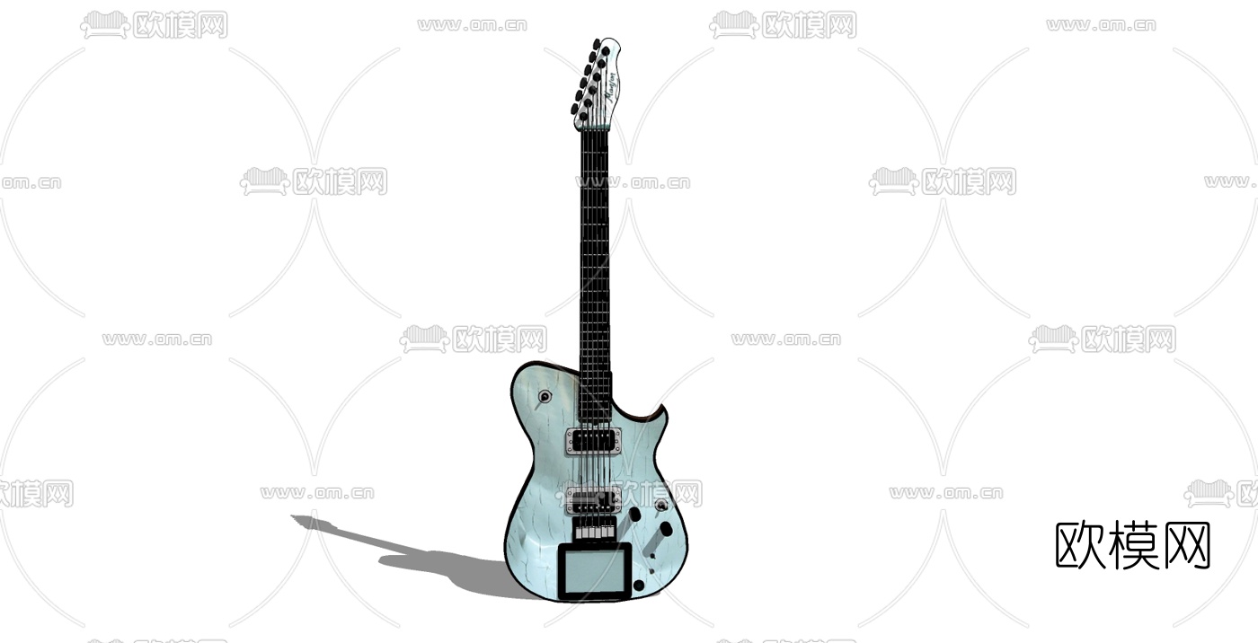 现代吉他免费su模型下载