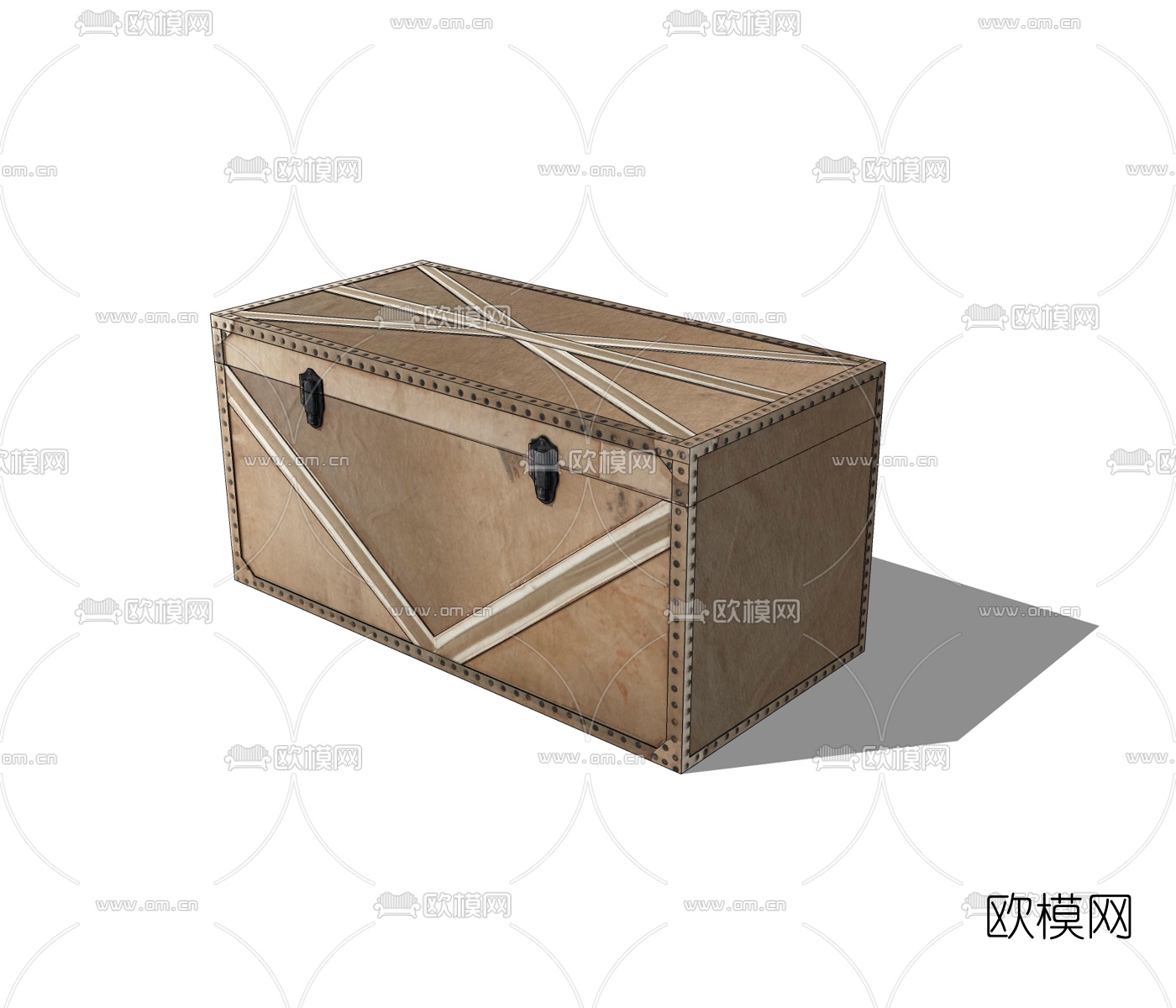 工业风皮箱免费su模型下载