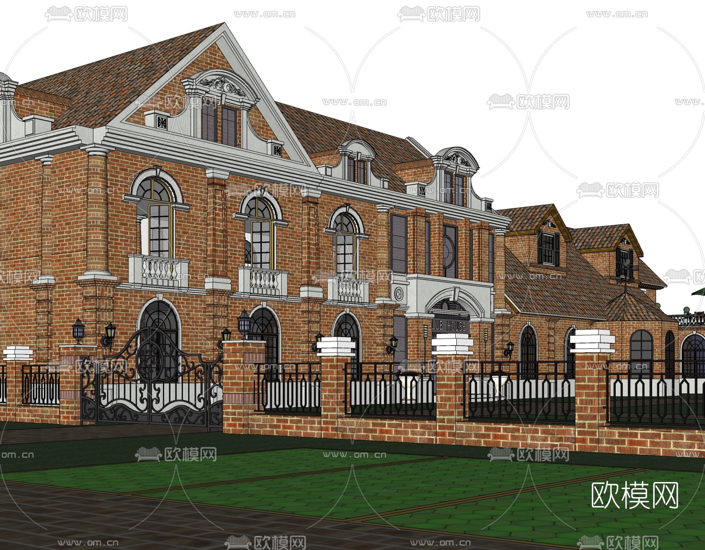欧式古典别墅免费su模型下载