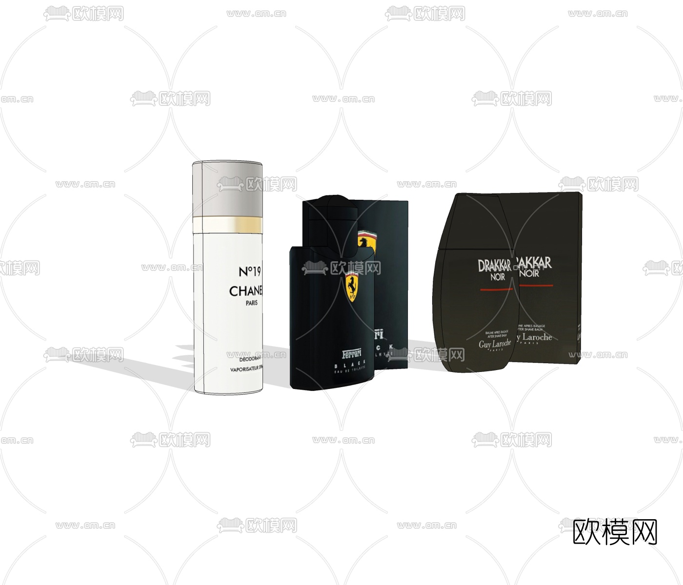 现代洗浴用品免费su模型