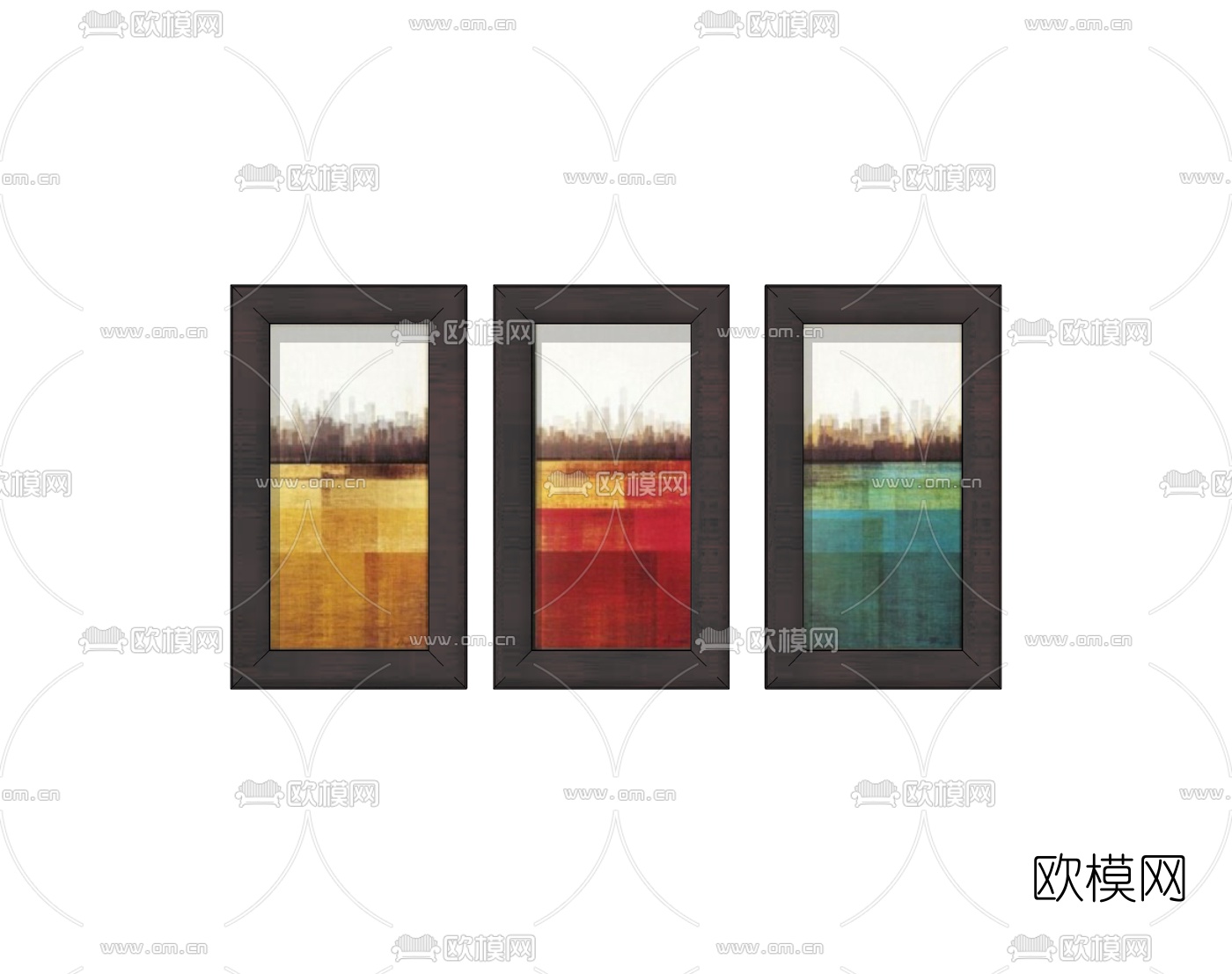 现代装饰画免费su模型下载