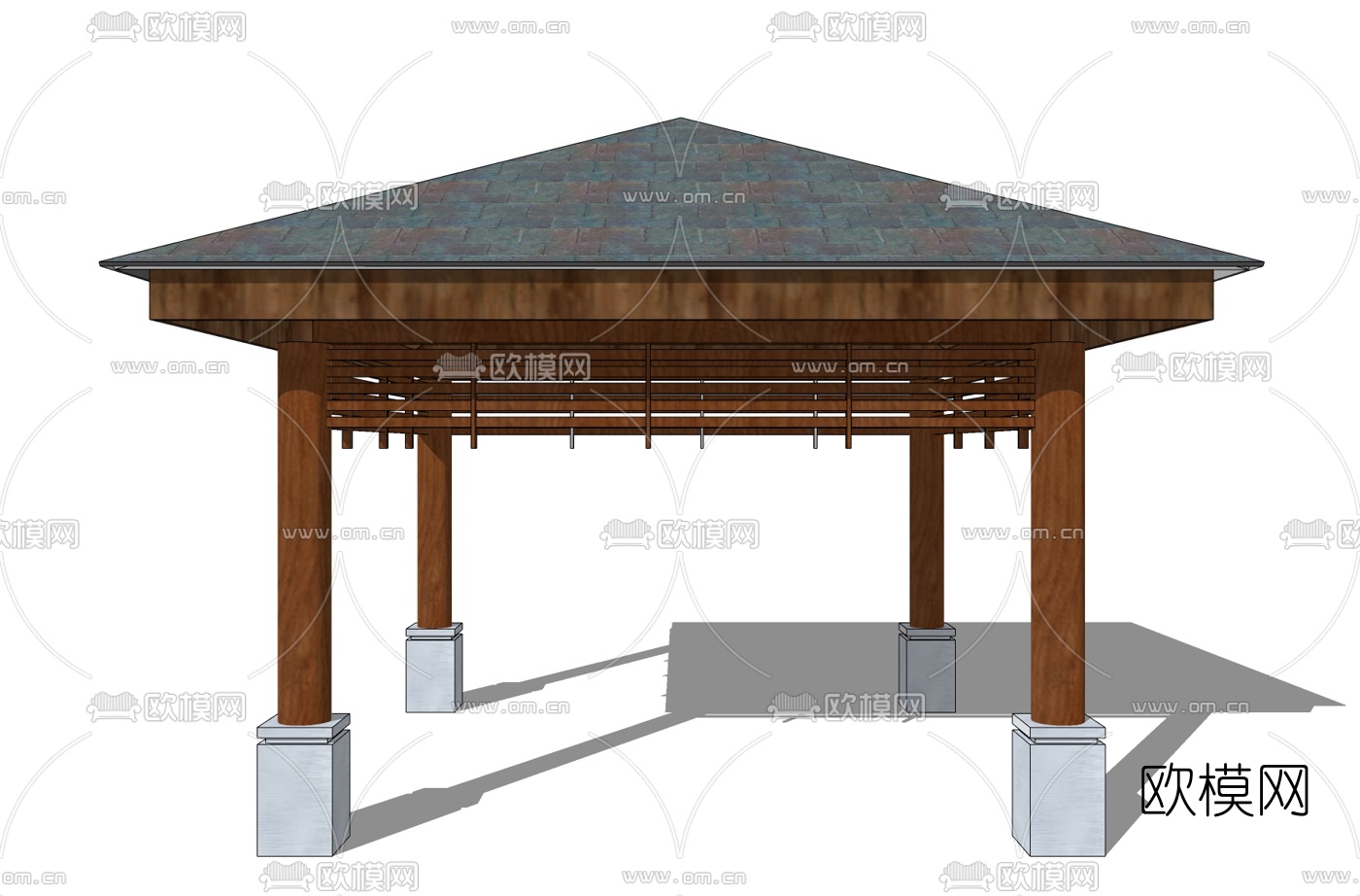 中式涼亭免費su模型