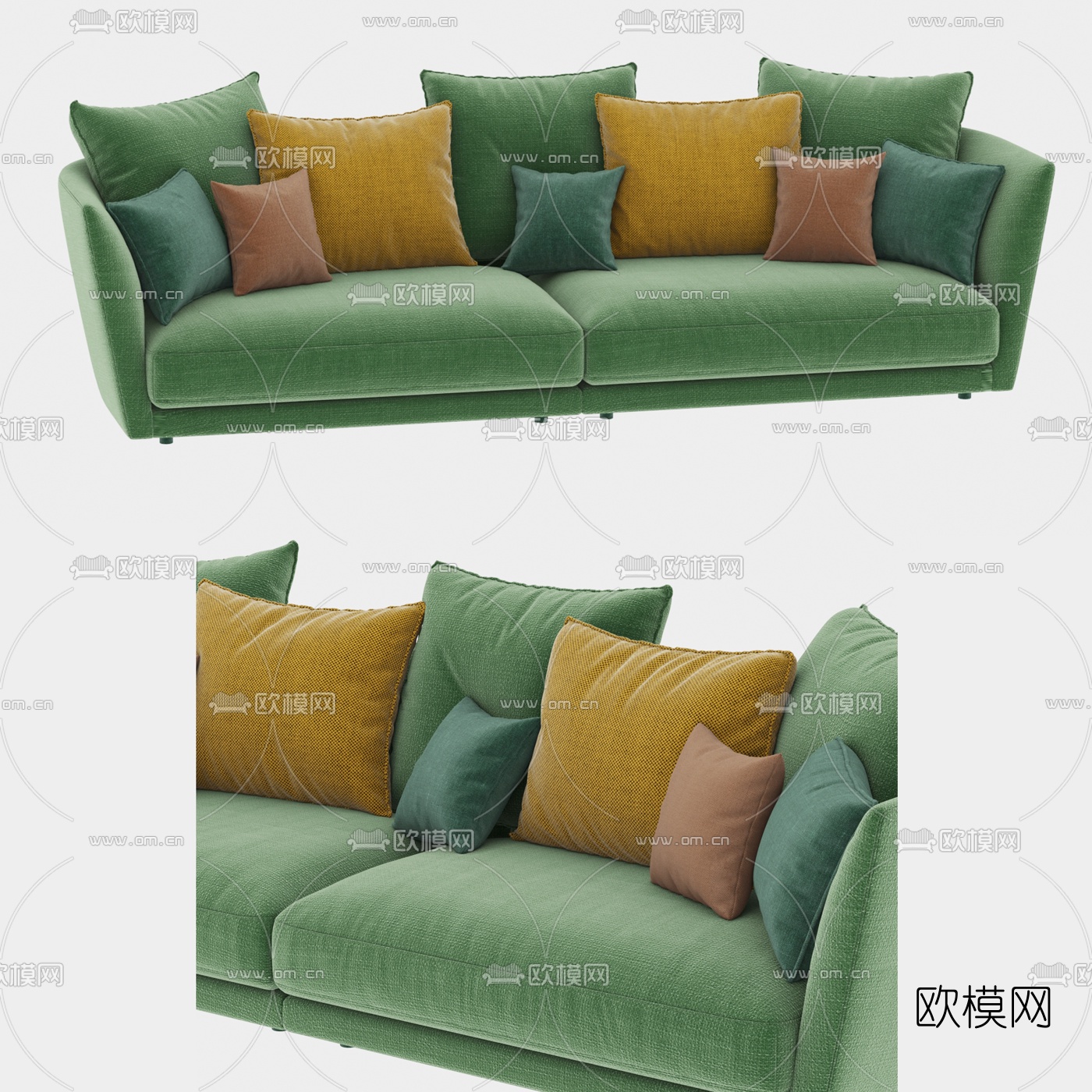 现代双人沙发3d模型