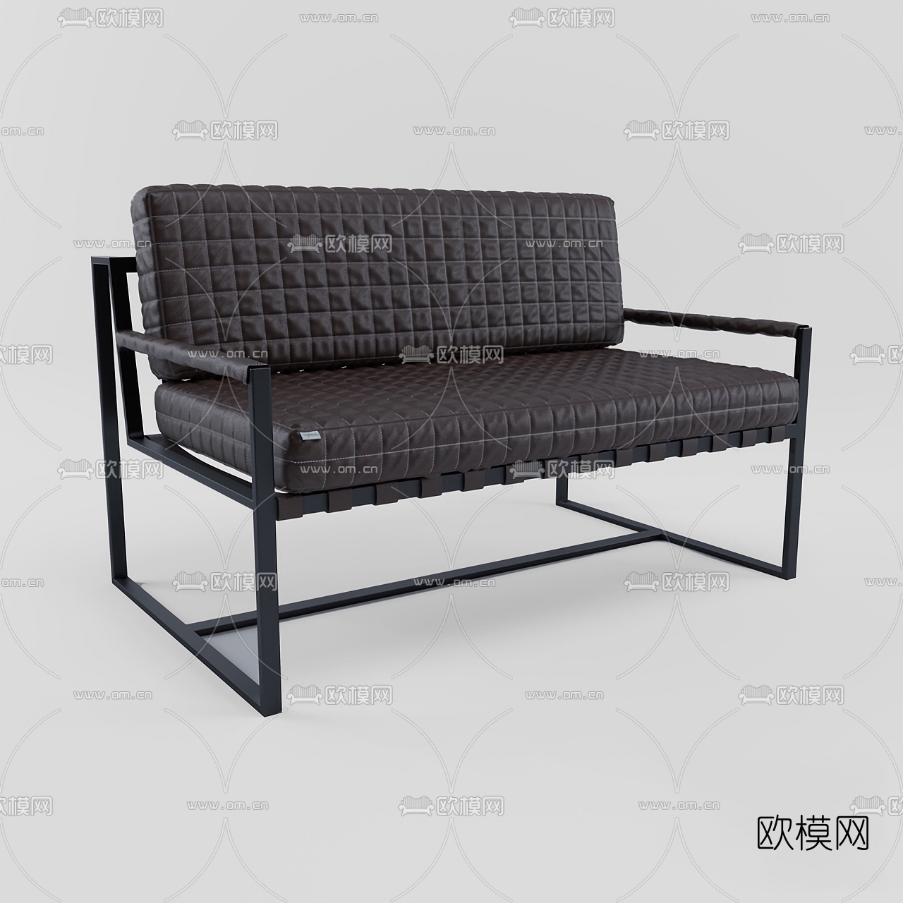 工业风多人沙发3d模型