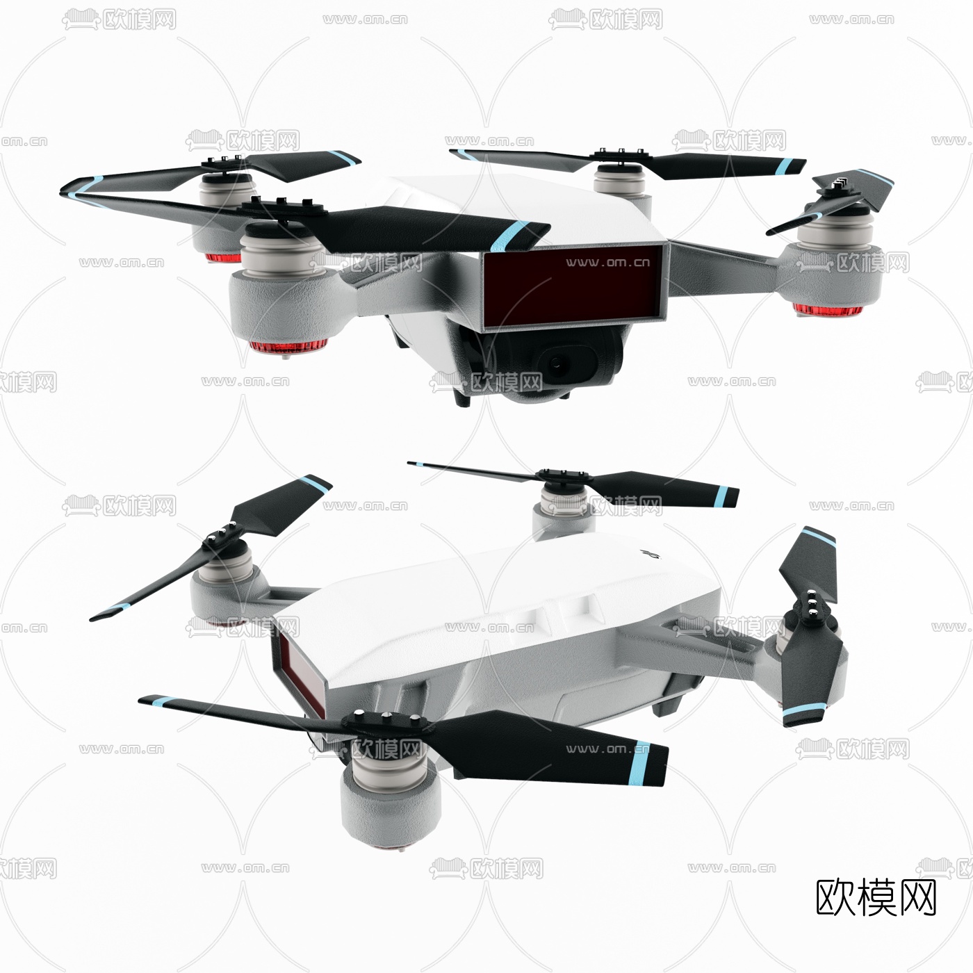 现代无人机3d模型下载（渲染图1）