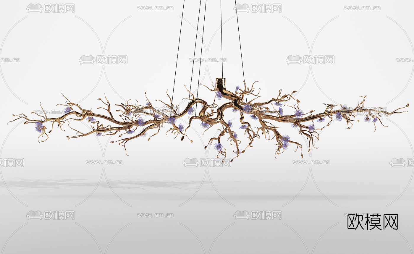 现代艺术创意装饰灯3d模型下载（渲染图2）