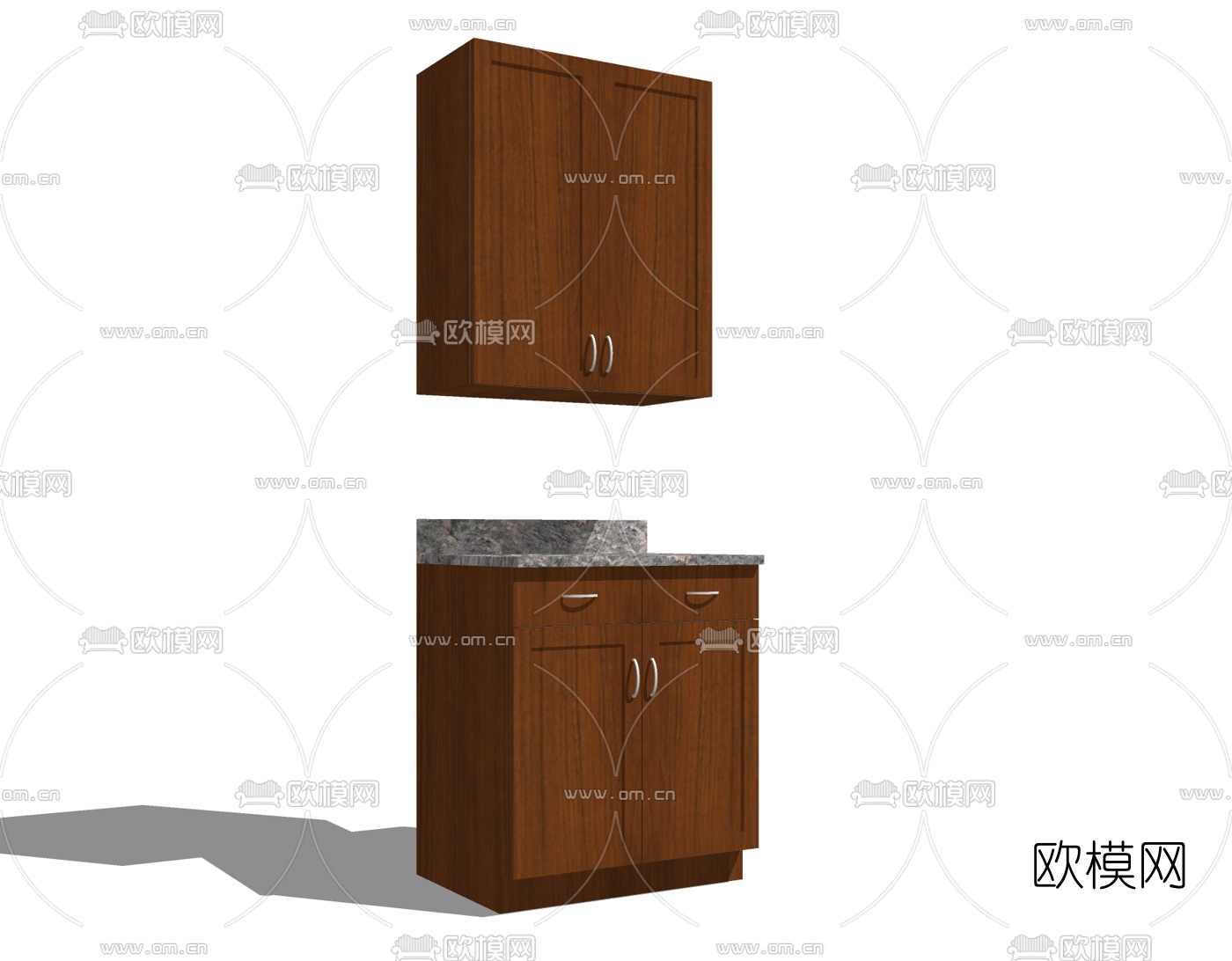 美式浴室柜洗手台免费su模型下载