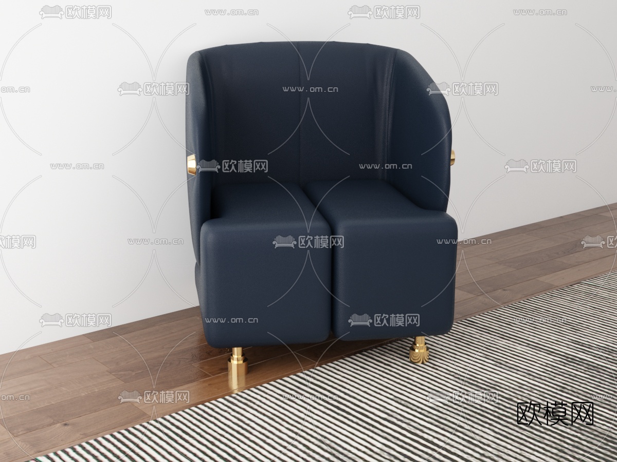 现代休闲沙发3d模型
