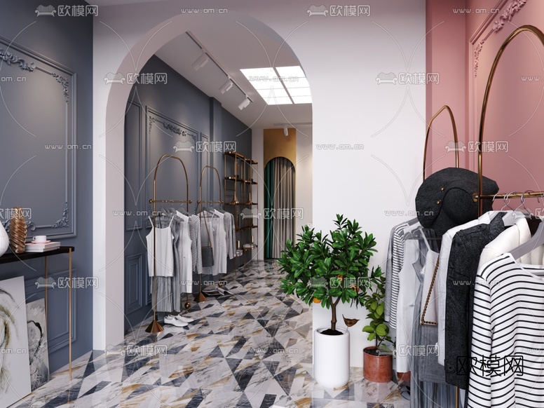 现代服装店3d模型下载(渲染图4)