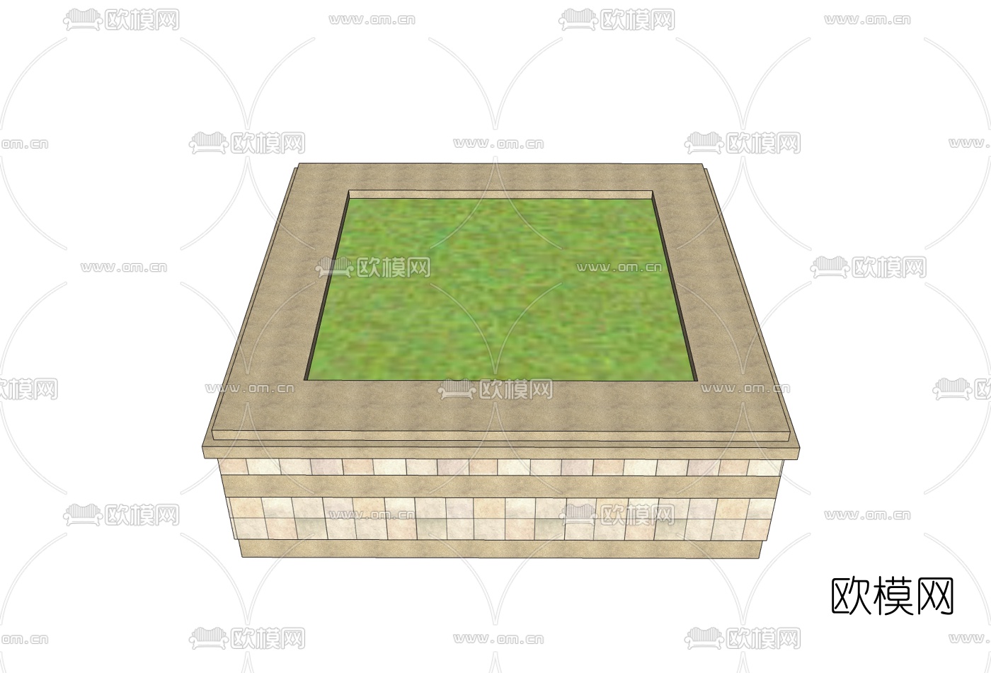 现代树池免费su模型下载