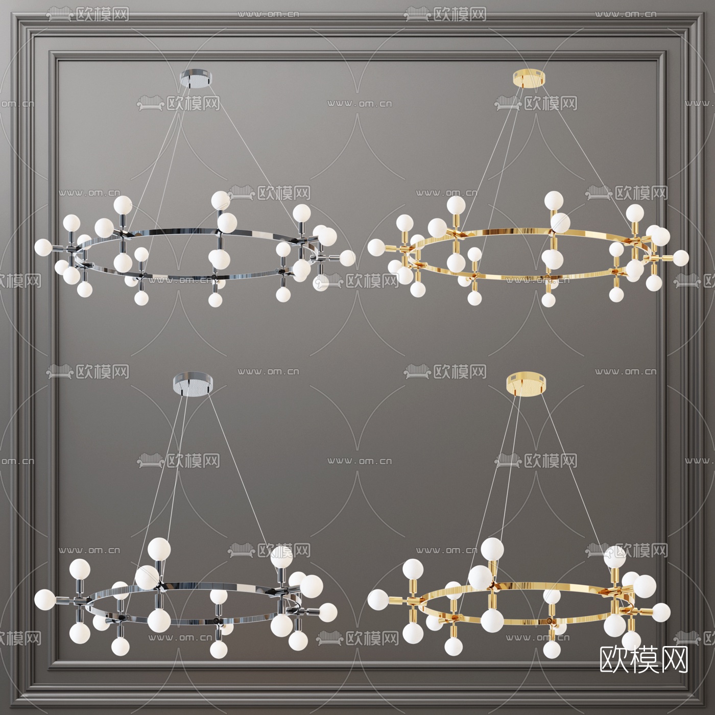 现代简约吊灯3d模型