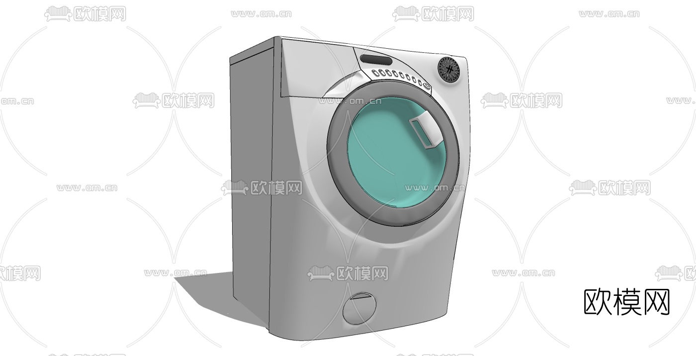 现代洗衣机免费su模型下载