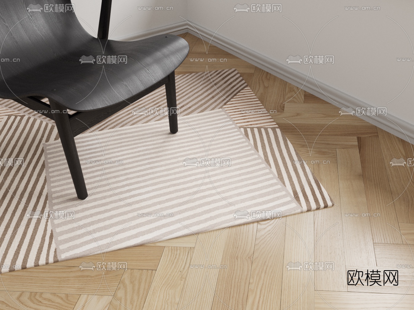 北欧常用地毯组合3d模型下载（渲染图2）