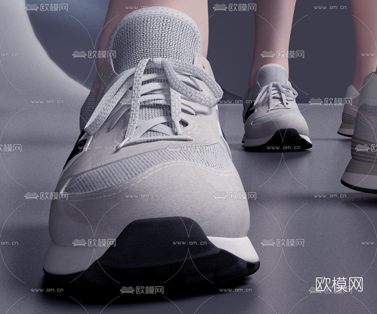 现代运动服运动鞋3d模型
