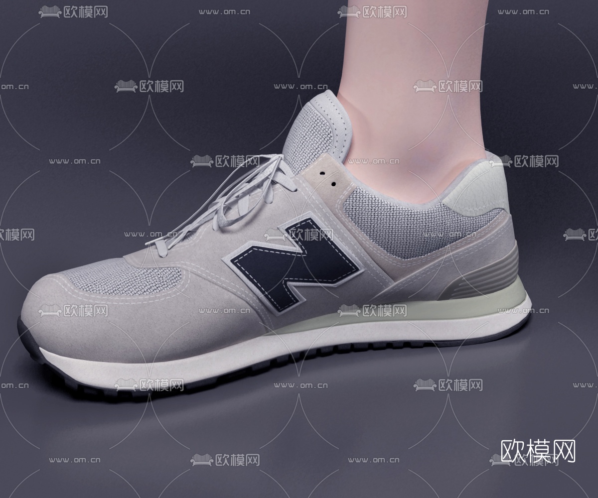 现代运动服运动鞋3d模型