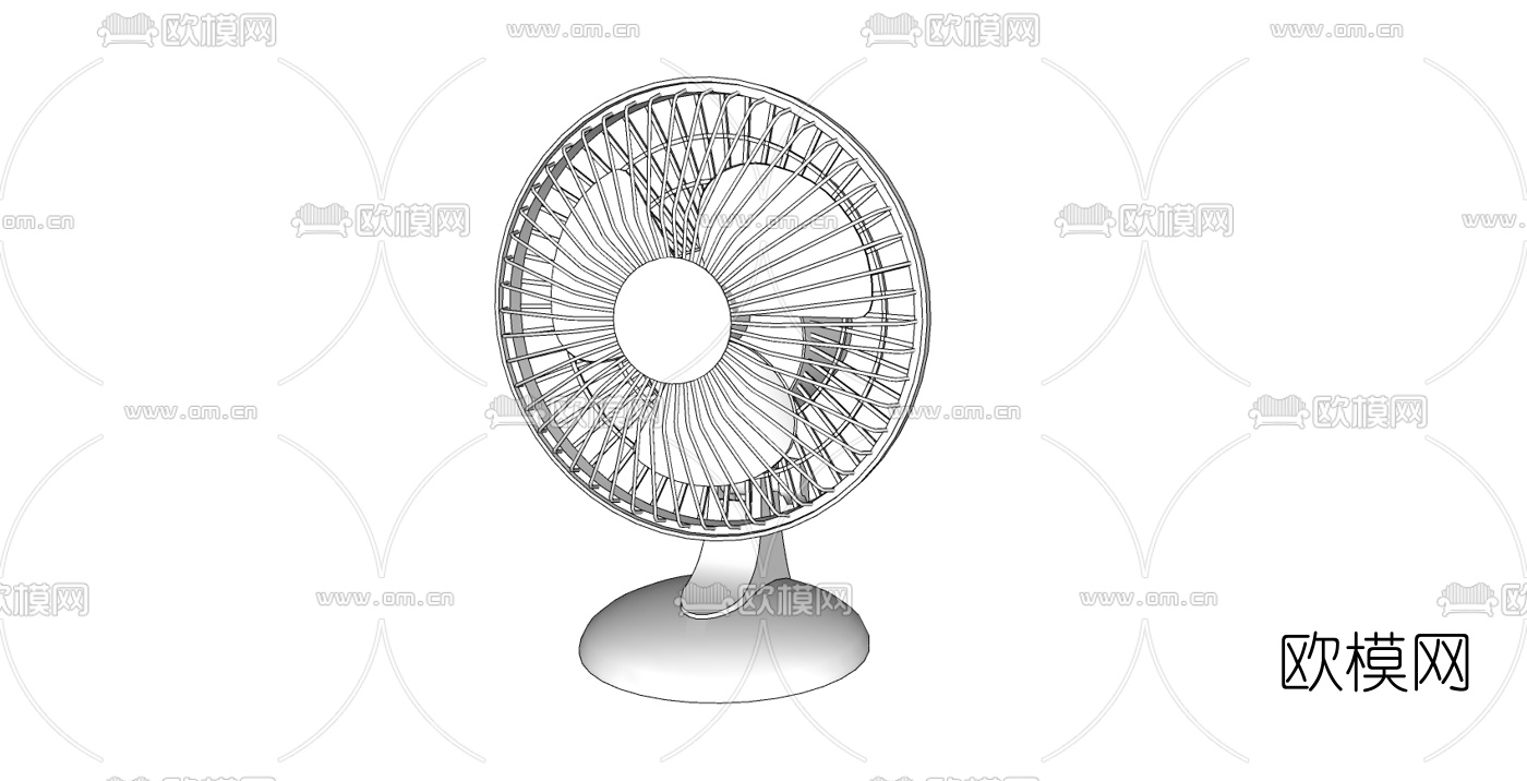 现代电风扇免费su模型下载