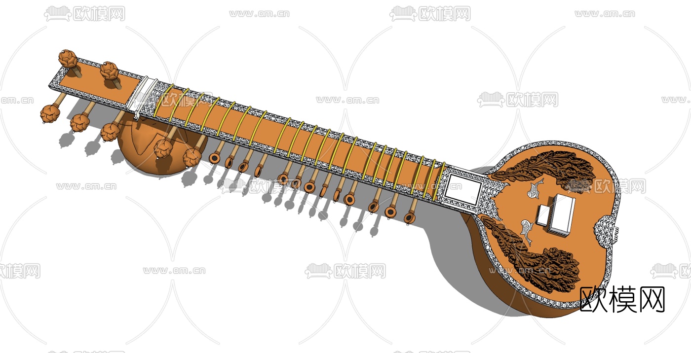 现代乐器免费su模型下载