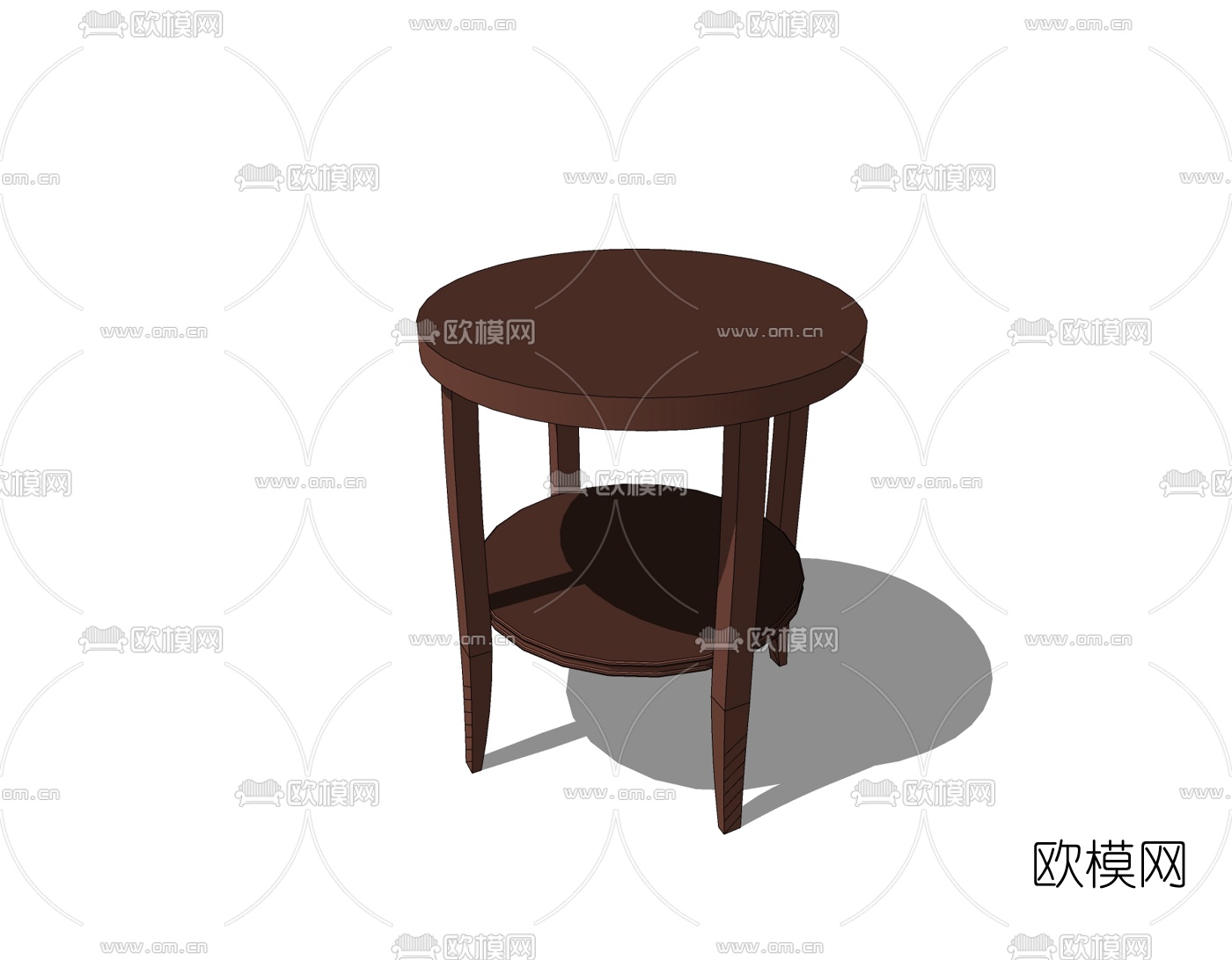 美式圆几免费su模型下载