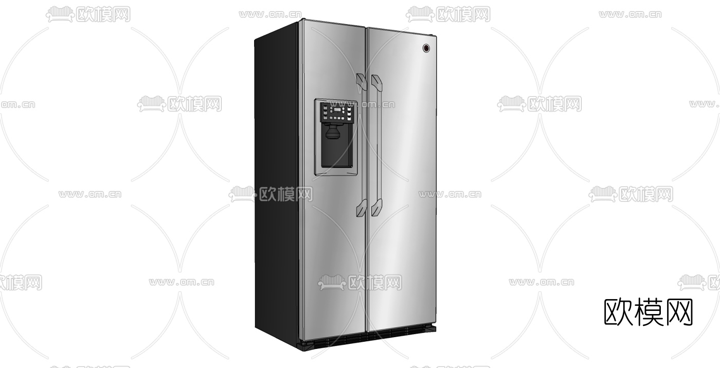 现代电冰箱免费su模型下载