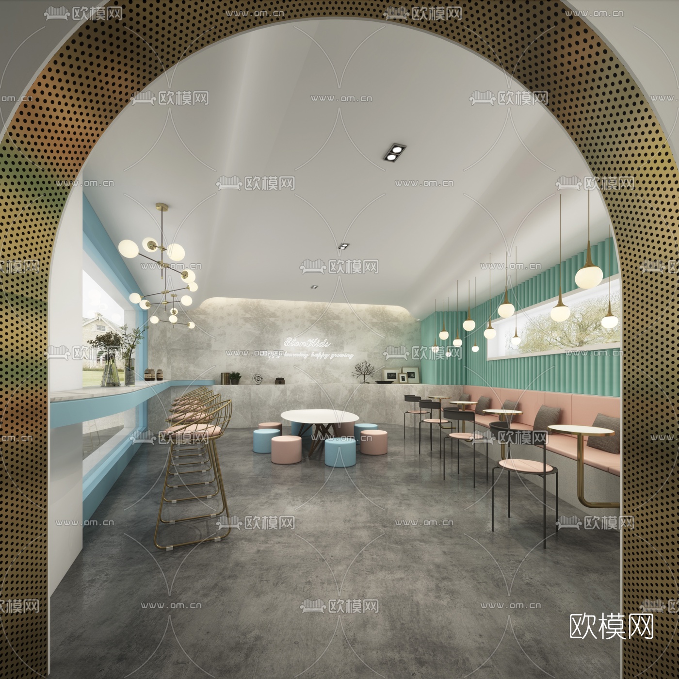 北欧幼儿园家长休息室3d模型下载