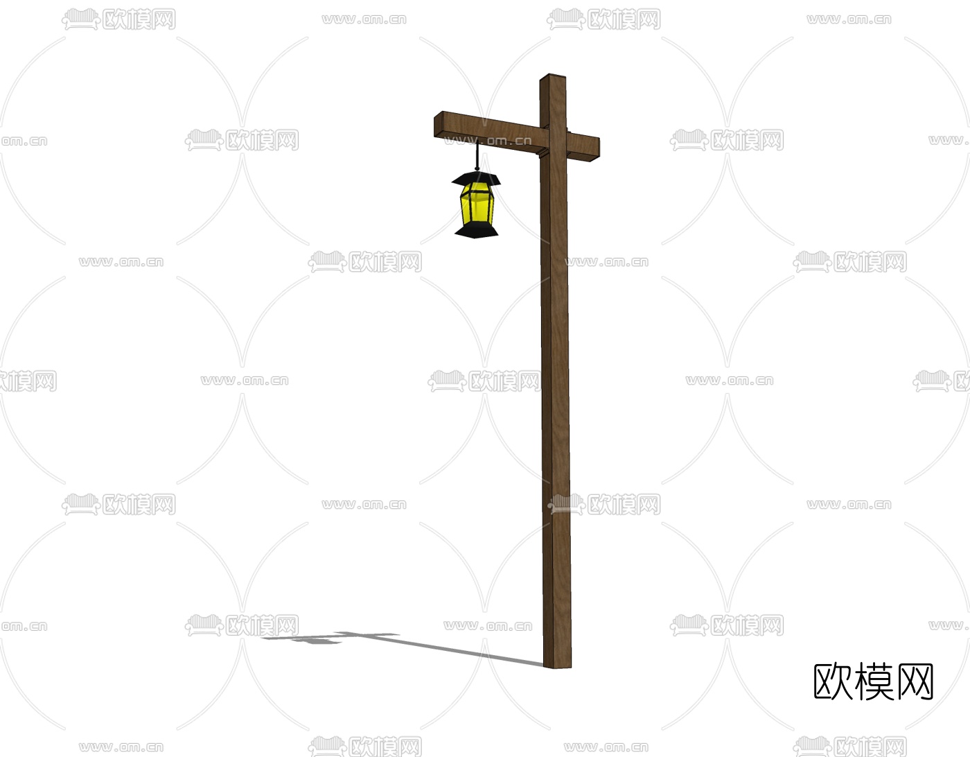 中式路灯免费su模型