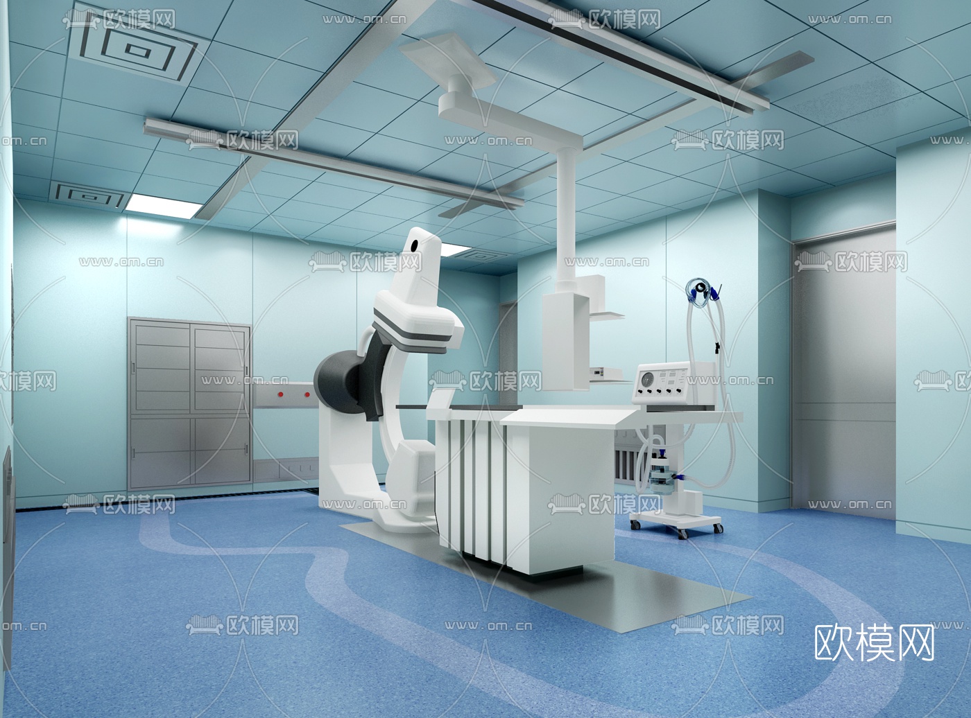 现代心血管医疗室3d模型下载