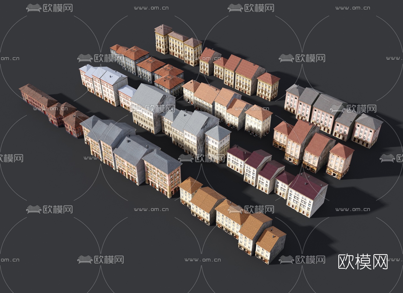 欧式房屋建筑构件3d模型