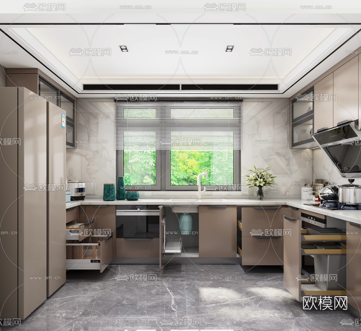 后现代厨房3d模型