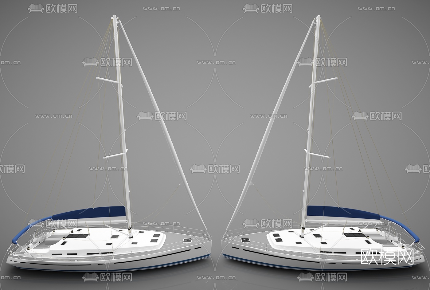 现代小船3d模型