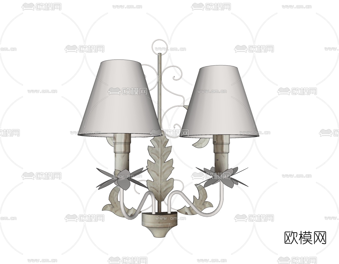 欧式金属壁灯免费su模型下载