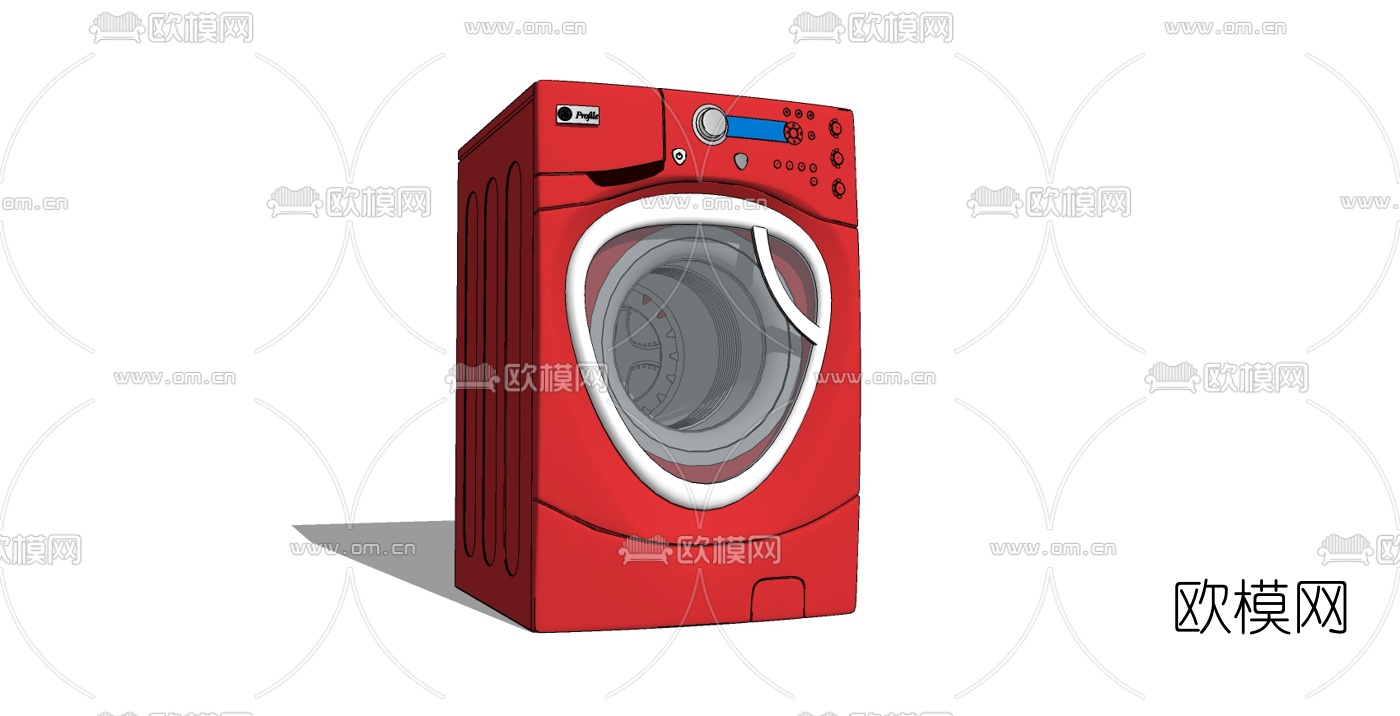 现代洗衣机免费su模型下载