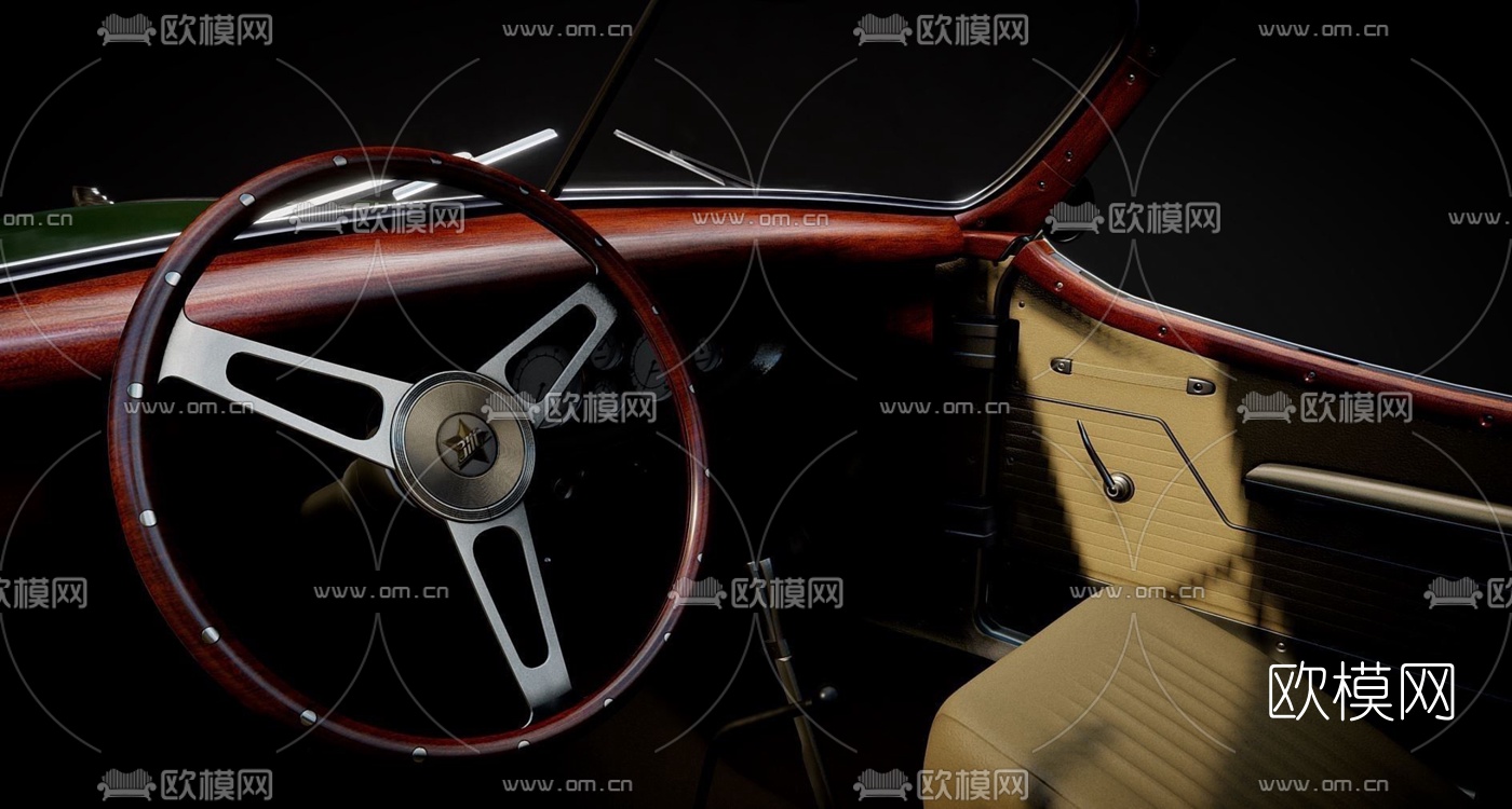 现代复古老爷车3d模型