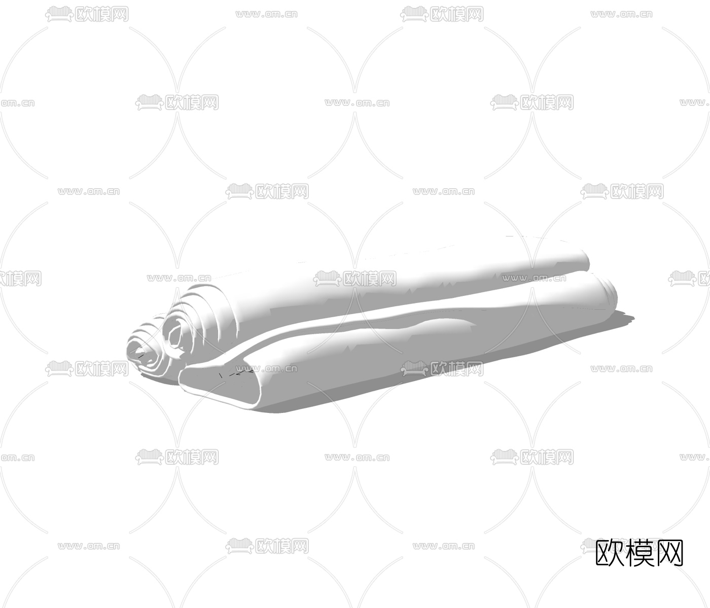 现代毛巾浴巾免费su模型下载