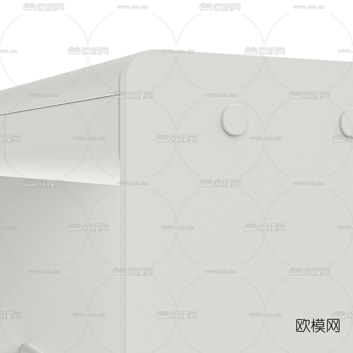 现代玻璃端景台3d模型